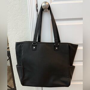 Thirty-One Black Textured Cindy Tote